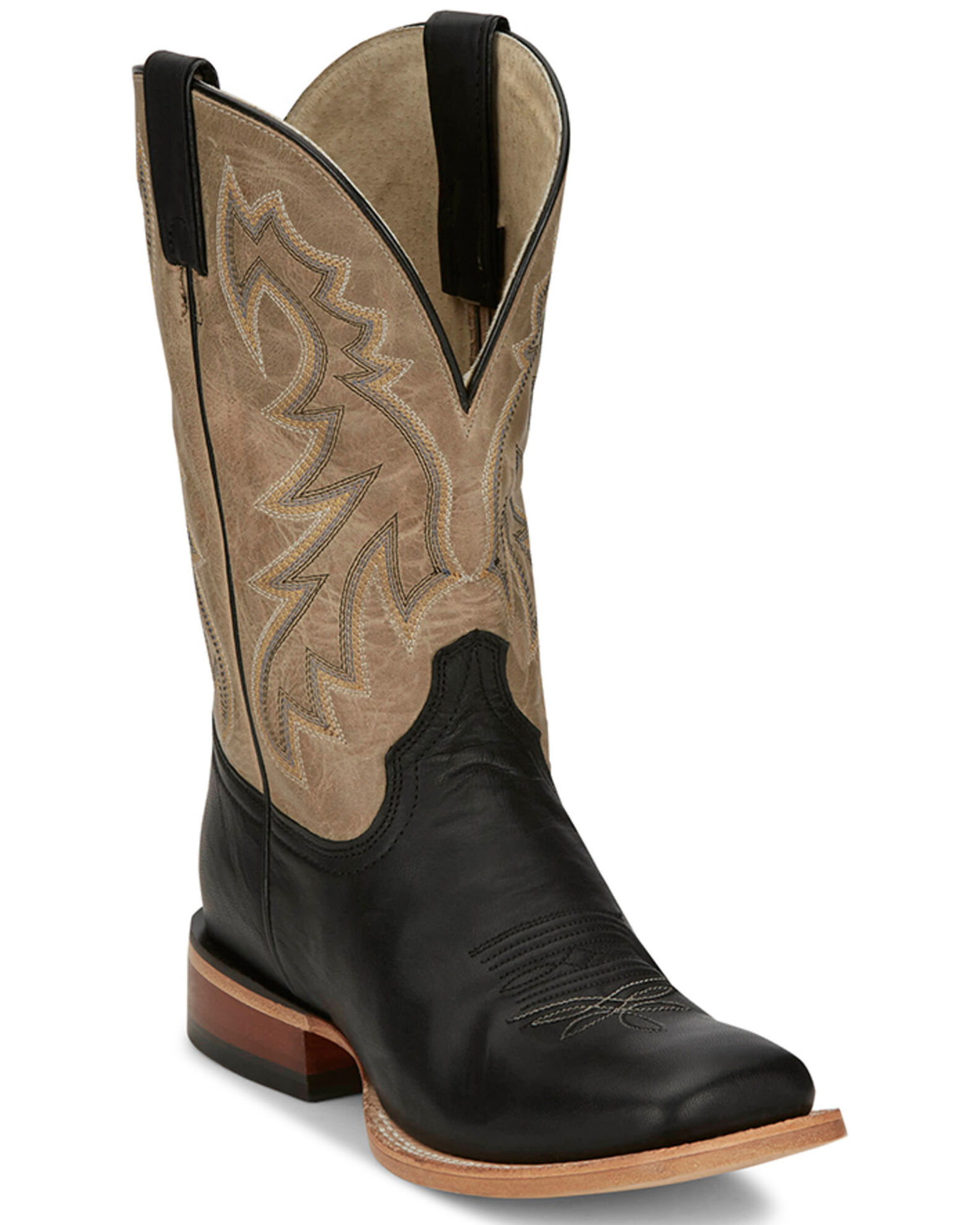 Image #1 - Tony Lama Men's Luciano Western Boots - Broad Square Toe, Black, hi-res