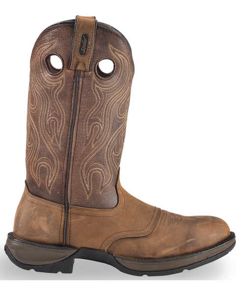 Image #8 - Durango Rebel Men's Saddle Western Boots - Round Toe, Bark, hi-res