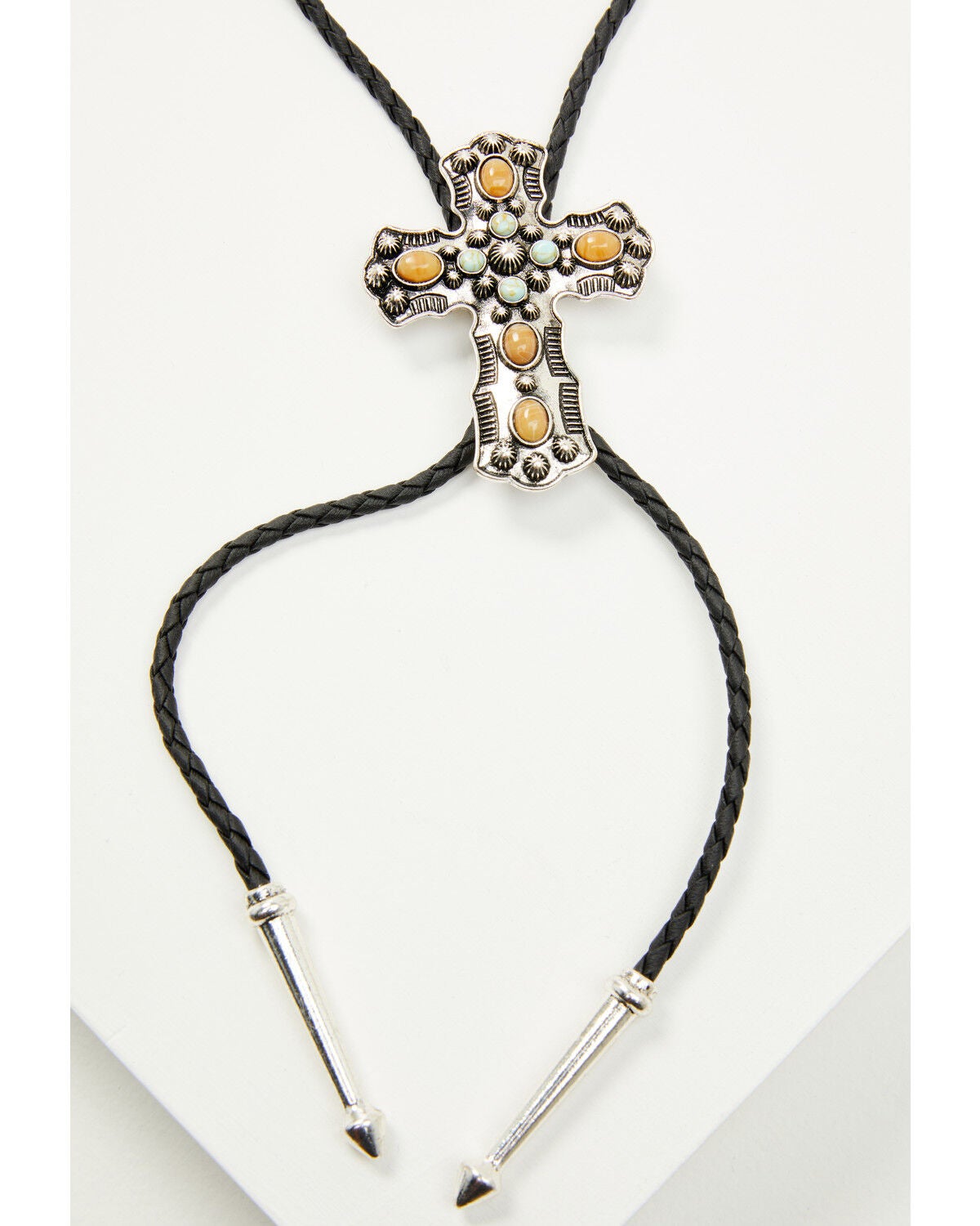 Image #2 - Shyanne Women's Cross Bolo Tie, Silver, hi-res