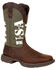 Durango Men's Army Green USA Western Performance Boots - Square Toe, Brown, hi-res