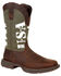Durango Men's Army Green USA Western Boots - Square Toe, Brown, hi-res