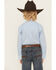 Image #4 - Wrangler Boys' Dotted Long Sleeve Button-Down Stretch Western Shirt, Blue, hi-res