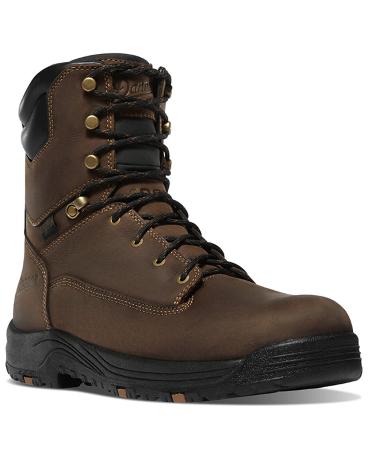 Image #1 - Danner Men's 8" Caliper 400G Insulated Work Boots - Soft Toe, Brown, hi-res