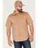 Image #1 - Brixton Men's Mojave Charter Solid Utility Button Down Western Shirt, Tan, hi-res