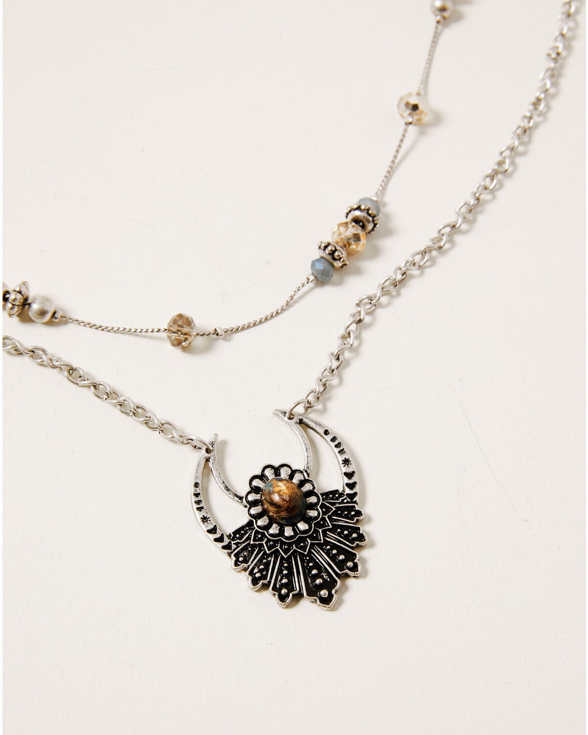 Image #3 - Shyanne Women's Claire Layered Beaded Necklace, Silver, hi-res