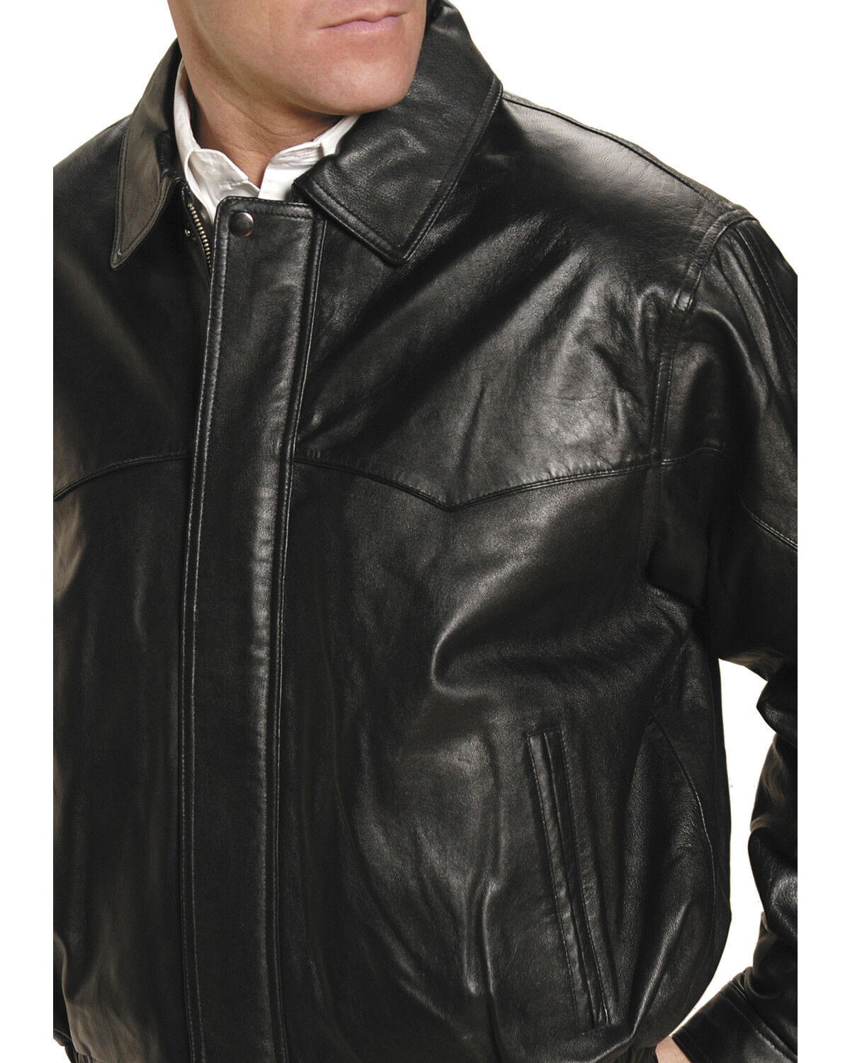 Image #2 - Roper Lamb Touch Nappa Bomber Jacket, Black, hi-res