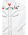 Image #2 - Rodeo Clothing Girls' Rose Horseshoe Embroidered Long Sleeve Pearl Snap Western Shirt, White, hi-res