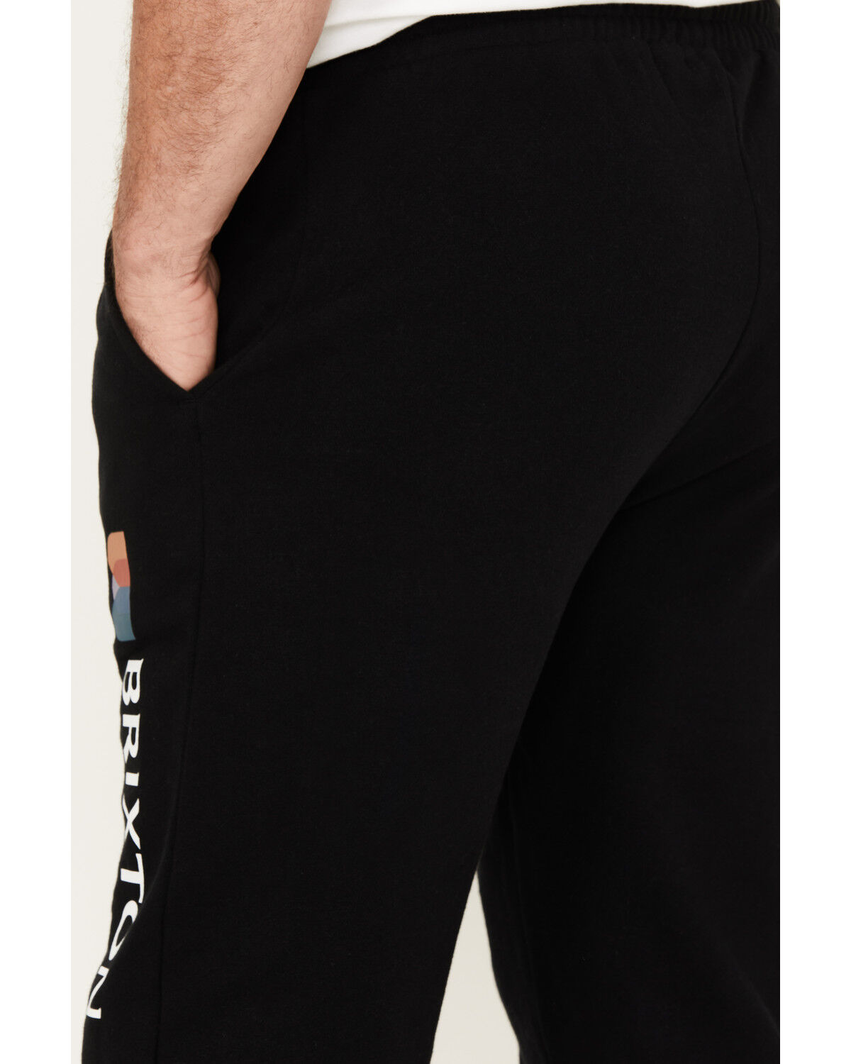 Image #4 - Brixton Men's Alton Line Fleece Jogger, Black, hi-res