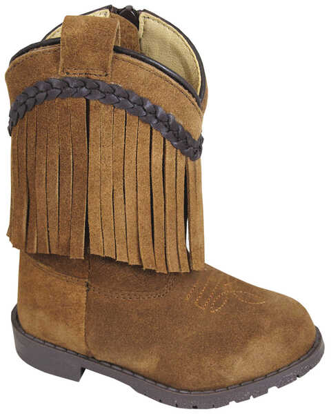 Smoky Mountain Toddler Girls' Hopalong Fringe Western Boots - Round Toe, Brown, hi-res