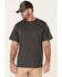 Hawx Men's Solid Charcoal Forge Short Sleeve Work Pocket T-Shirt - Tall , Charcoal, hi-res