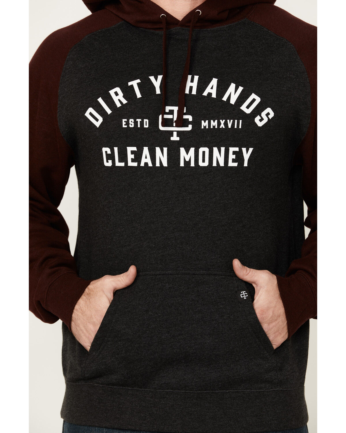 Image #3 - Troll Co Men's 2-Tone Hooded Sweatshirt, Grey, hi-res