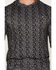 Image #3 - Cowboy Hardware Hombre Skull Print Long Sleeve Hooded Shirt, Black, hi-res