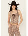 Image #1 - Shyanne Women's Snake Print Cropped Corset Top, Taupe, hi-res