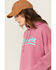 Image #2 - Carhartt Women's Tencel™ Fiber Series Loose Fit Graphic Hoodie, Dark Pink, hi-res