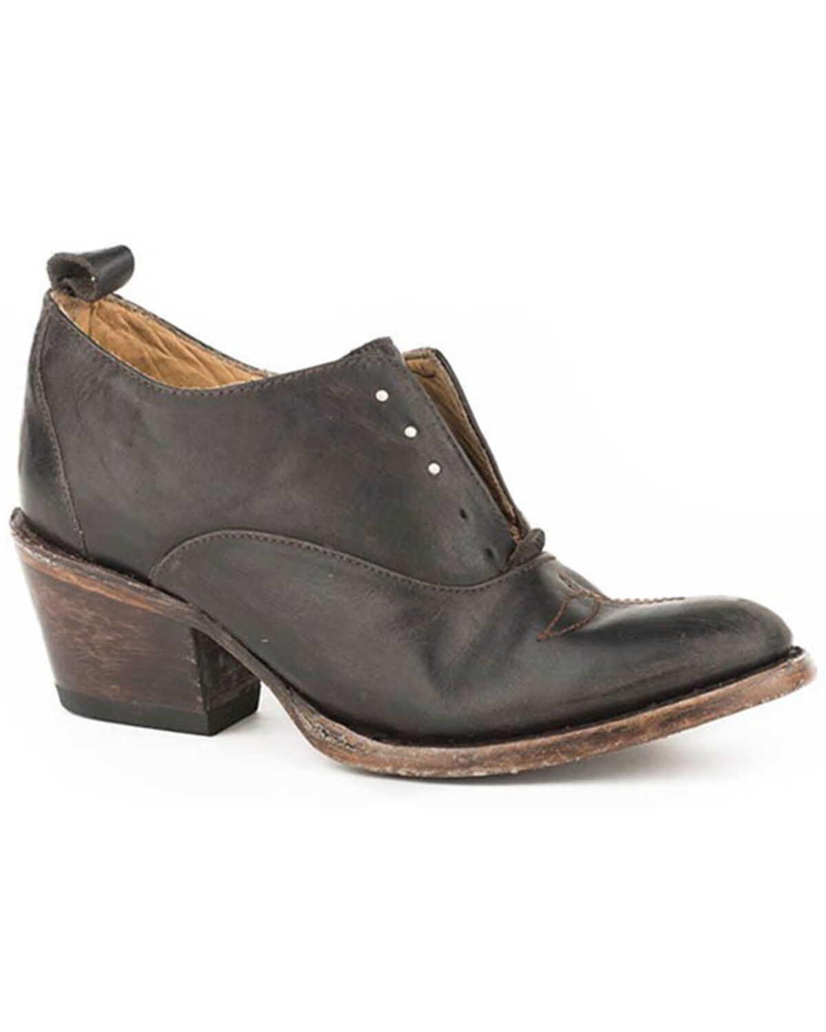 Image #1 - Stetson Women's Fern Western Booties - Round Toe, Brown, hi-res