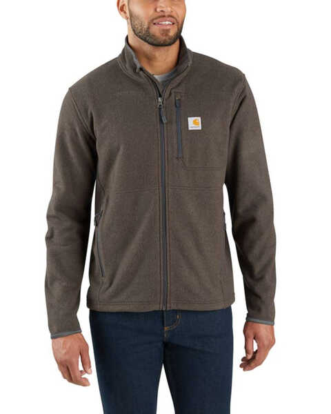 Image #1 - Carhartt Men's Dalton Full-Zip Fleece Work Jacket, Grey, hi-res