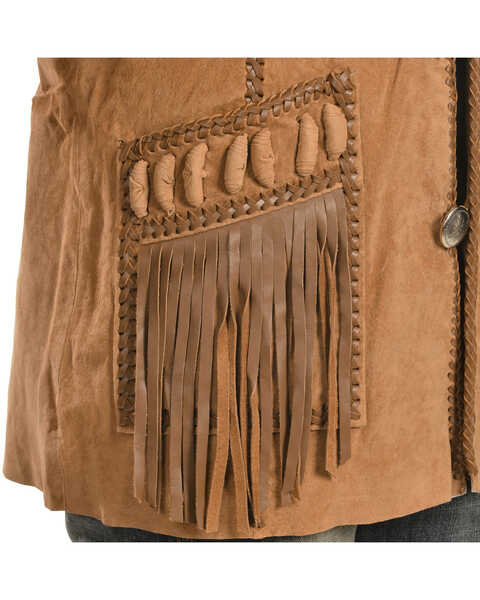 Scully Men's Fringed Suede Leather Coat - Tall, Buck Tan, hi-res