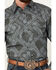 Image #3 - Cowboy Hardware Men's Bandana Print Long Sleeve Snap Western Shirt, Charcoal, hi-res