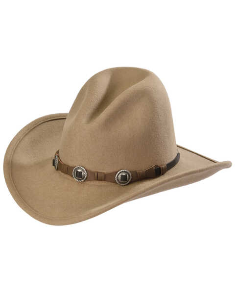 Silverado Men's Gus Crushable Felt Western Fashion Hat, Taupe, hi-res