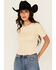 Image #1 - Cleo + Wolf Women's Shirred Short Sleeve Shirt, Oatmeal, hi-res
