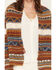 Image #3 - Cotton & Rye Women's Southwestern Striped Cardigan, Tan, hi-res