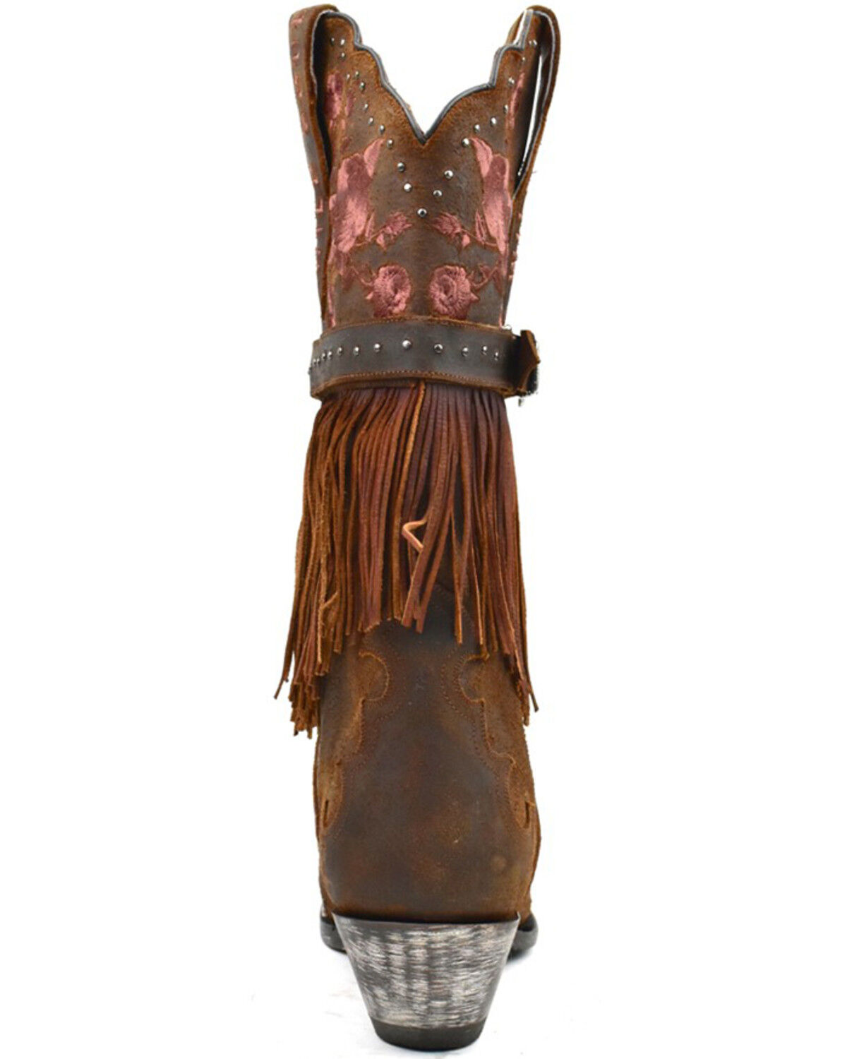Image #5 - Dan Post Women's Bed of Roses Fringe Embroidered Western Boot - Snip Toe, , hi-res