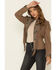 Scully Women's Brown Beaded Fringe Jacket, Brown, hi-res