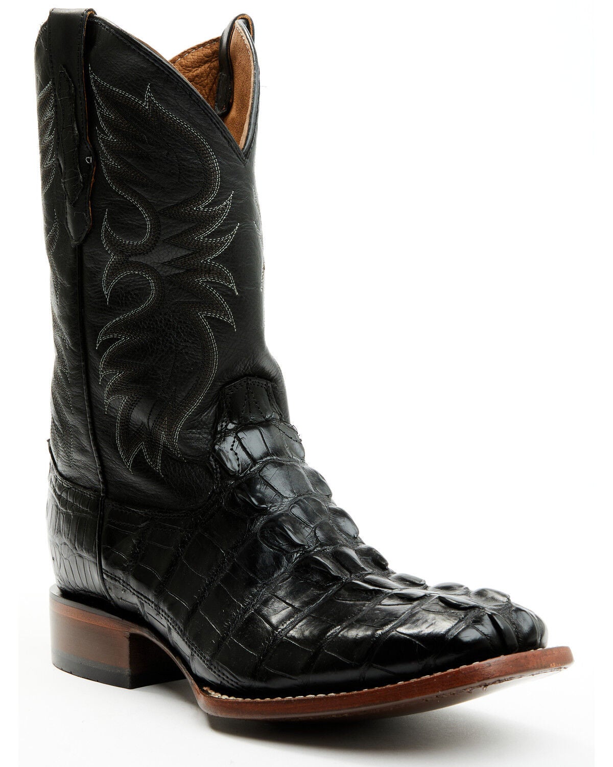Cody James Men's Exotic Alligator Western Boots - Broad Square Toe, Black, hi-res