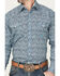 Image #3 - Roper Men's Amarillo Paisley Print Long Sleeve Pearl Snap Western Shirt, Blue, hi-res