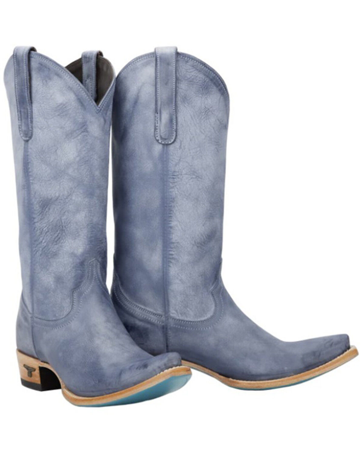 Image #1 - Lane Women's Emma Jane Tall Western Boots - Snip Toe, Blue, hi-res
