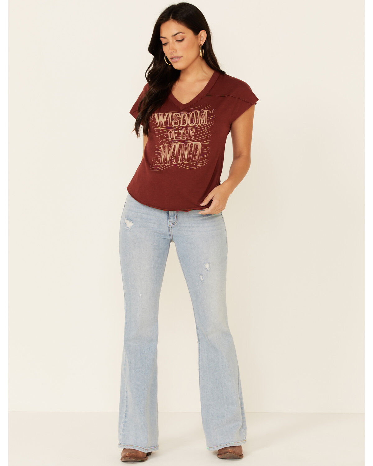 Image #2 - Shyanne Women's Wisdom Of The Wind Graphic Short Sleeve Tee, Chocolate, hi-res