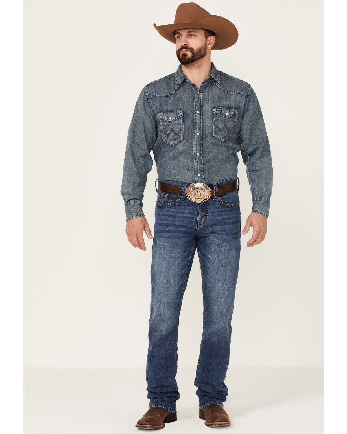 Image #1 - Cody James Men's Hazer Light Medium Wash Stretch Slim Straight Jeans, Blue, hi-res