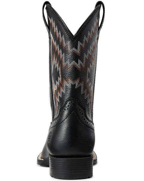 Image #3 - Ariat Boys' Tycoon Bear Western Boots - Broad Square Toe, Black, hi-res