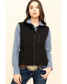 STS Ranchwear Women's Barrier Zip Vest , Black, hi-res