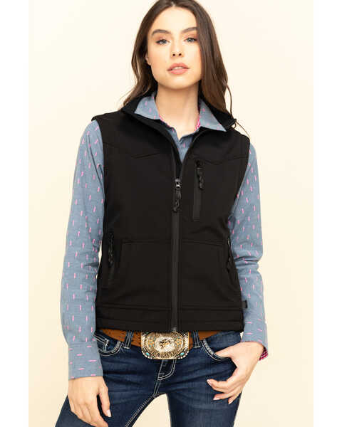 STS Ranchwear Women's Barrier Zip Vest , Black, hi-res