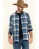 Image #1 - Pendleton Men's Fairbanks Plaid Button Long Sleeve Western Shirt, Blue, hi-res