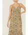 Image #3 - Molly Bracken Women's Printed Ruffle Hem Midi Dress, Green, hi-res