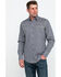 Tin Haul Men's Metal Logo Print Long Sleeve Western Shirt , Grey, hi-res