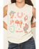 Image #3 - Wrangler Girls' Western Conversation Print Sleeveless Graphic Tee, Cream, hi-res