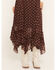 Image #2 - Wild Moss Women's Polka Dot Ruffle Midi Skirt, Brown, hi-res