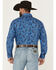Image #4 - Wrangler Retro Men's Paisley Print Long Sleeve Snap Western Shirt - Tall, Navy, hi-res
