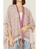 Image #3 - Shyanne Women's Geo Print Fringe Tassel Shawl, Fuchsia, hi-res