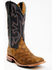 Image #1 - Horse Power Men's Honey Filet Of Fish Print Western Boots - Square Toe, Tan, hi-res