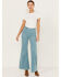 Image #1 - Rolla's Women's Boot Barn Exclusive Eastcoast Corduroy Flare Jeans, Teal, hi-res