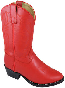 Smoky Mountain Toddler Girls' Denver Western Boots - Round Toe, Red, hi-res
