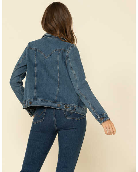 Image #5 - Wrangler Women's Dark Classic Fit Denim Jacket, Blue, hi-res
