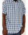 Image #3 - Brothers and Sons Men's Buffalo Check Plaid Short Sleeve Button Down Western Shirt, Indigo, hi-res
