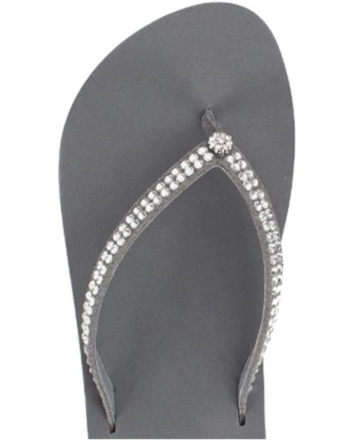 Image #3 - Yellow Box Women's Jello Rhinestone Sandals, Grey, hi-res