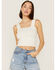 Image #1 - Shyanne Women's Ribbed Knit Sweater Tank Top, White, hi-res