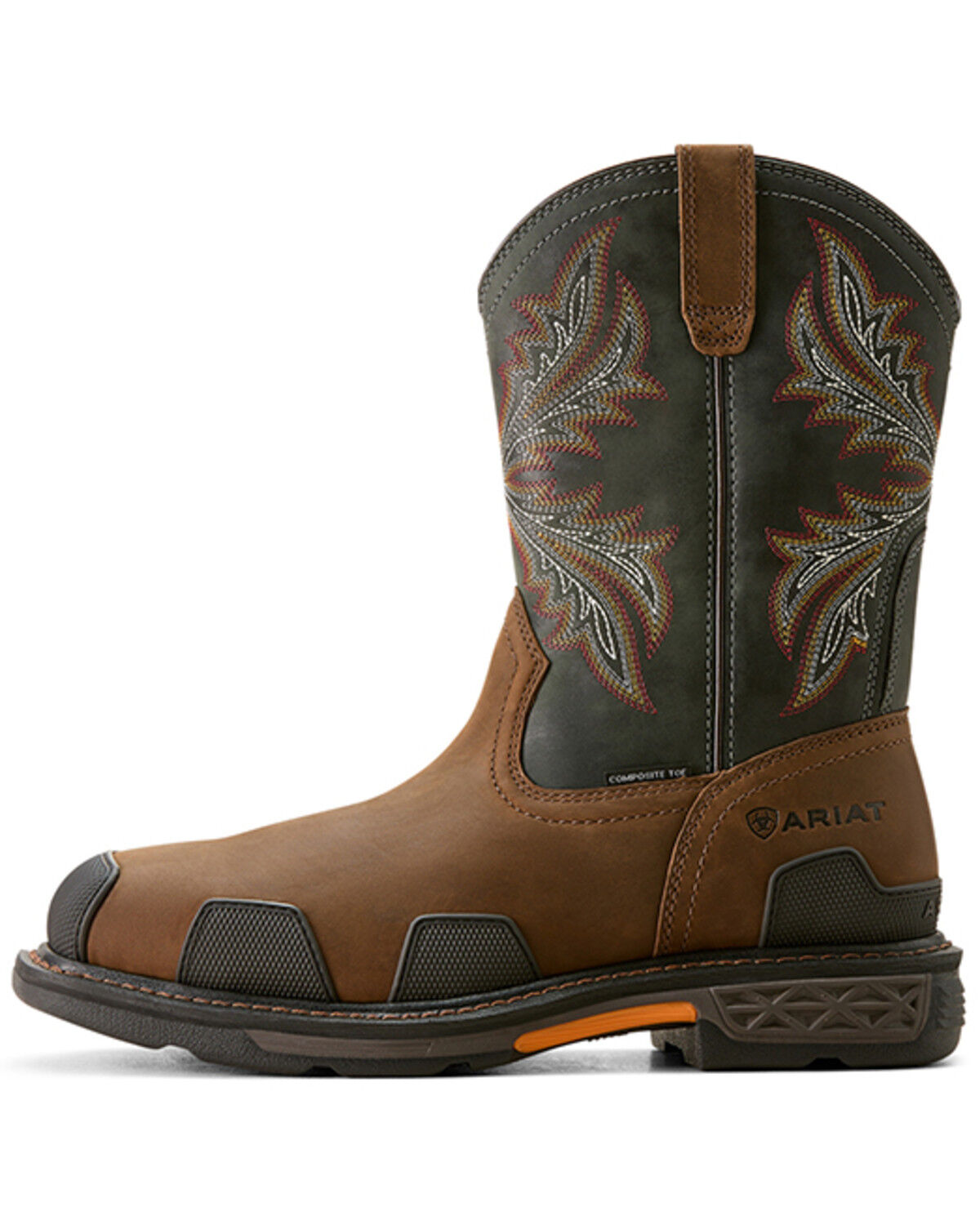 Image #2 - Ariat Men's Overdrive Work Boots - Composite Toe, Brown, hi-res
